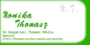 monika thomasz business card