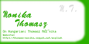 monika thomasz business card